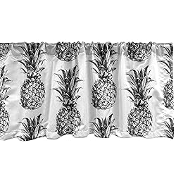 Ambesonne Pineapple Window Valance, Hand Drawn