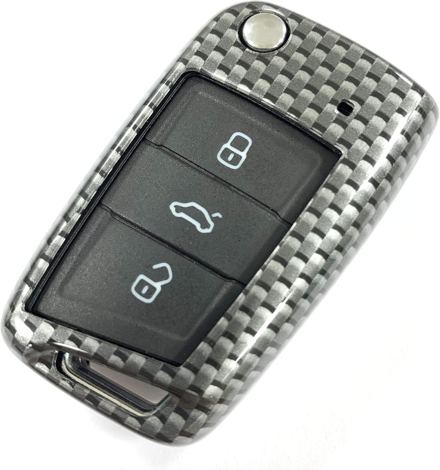 SecondStage Carbon Fiber Car Key Case Shell for VW Tiguan Golf 7/7.5 Lamando Teramont Sportsvan Touran L Lavida Flip