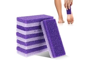 MEYEYAIA 6pcs Foot Stone Pumice,Heel Scrubber,Foot Pumice Stone for Feet Skin Callus Remover and Scrubber（Purple）