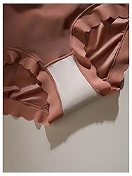 SOLY HUX Women's Satin Silk Briefs Scallop Trim No
