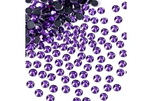 MEIBITE 1440Pcs SS20 Purple2 Hotfix Rhinestones Crystal Glass Gems for Clothes Fabric Shirts Crafts Glitter Decoration Flat Back Round (4.8MM Bulk)