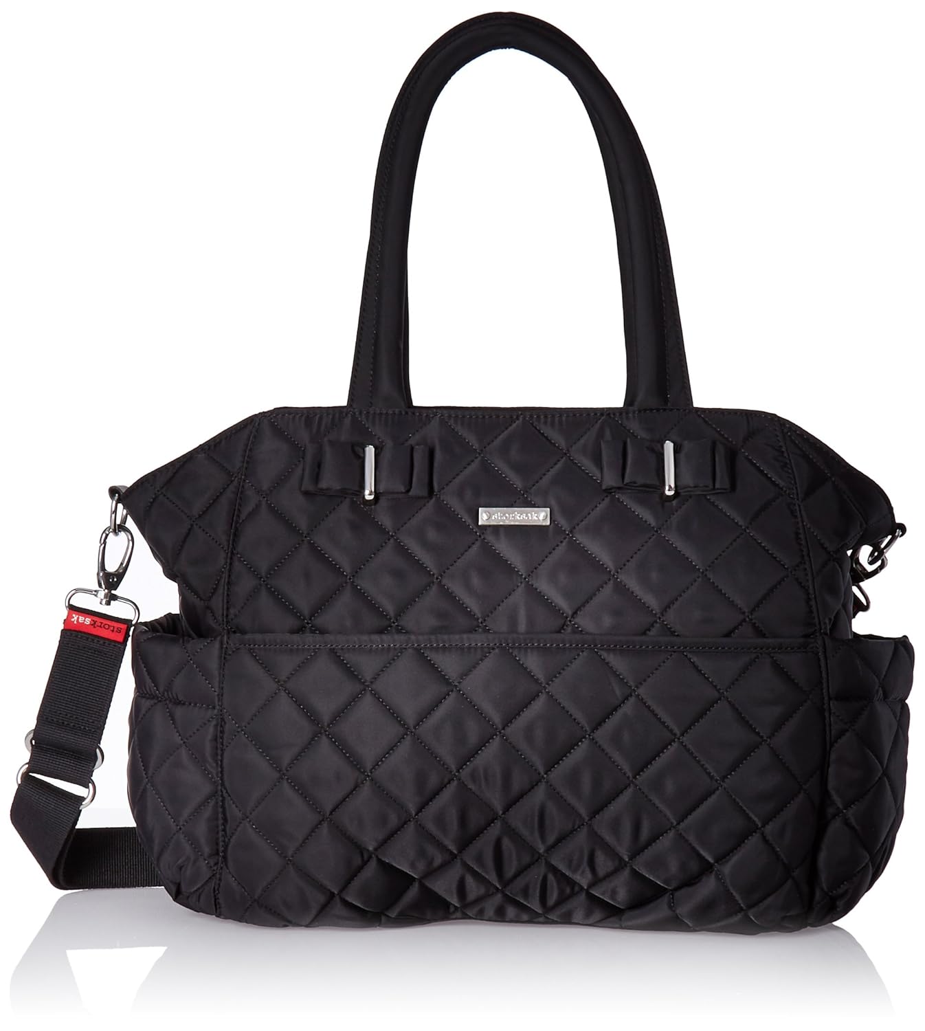 storksak poppy quilt black
