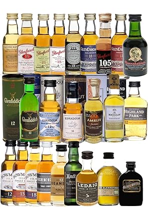 Adventskalender PREMIUM mit 24 verschiedenen Whisky Miniaturen