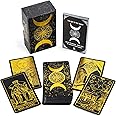 Prophet Gold Foil Tarot Cards Deck,78 Original Fortune Telling Game with Guide Book for Beginners,Standard Size4.75" x 2.76" (Black/Gold)