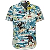 Funny Hawaiian Shirts for Men Palm Beach Shirts Tropical Vacation Shirts H2
