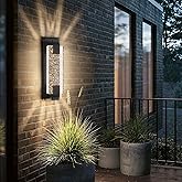 camuucci Dusk to Dawn Outdoor Light,15.7 Inches LED Porch Lights Outdoor Waterproof Modern Outside Sconce Wall Mount for Door