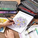 Shuttle Art 174 Colors Soft Core Coloring Pencils Set w/ Book, Pad, 4 Sharpeners view 2
