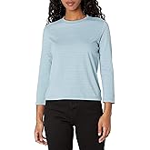 Vince Women's Neppy Stripe Short Bracelet Sleeve Crew