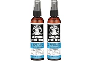 Grandpa Gus's Natural Mosquito Repellent Spray, Time-Release Plant-Based Actives, Non-Greasy, No Stains, DEET-Free, 4 oz (Pack of 2)