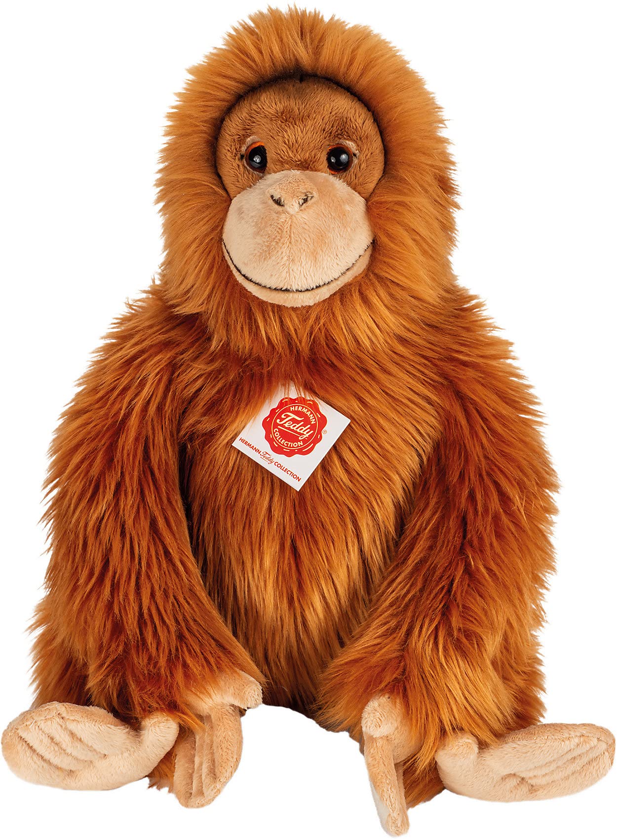 Teddy Hermann 92946 Monkey orangutan sitting 40 cm, cuddly toy