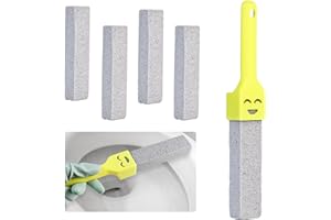 WVD 4 Pcs Pumice Stone, 1 Pcs Toilet Bowl Cleaner Brush, Replaceable Pumice Stone for Cleaning Toilet Bowl Cleaner, Bathroom 