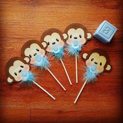 Amazon Com Large Monkey Baby On A Stick Baby Shower Centerpiece