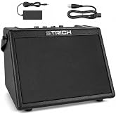 STRICH Electronic Drum Amplifier 20W, Wireless Drum Amp, Portable Drum Speaker for Electronic Drum Sets &amp; Keyboards, Compact Practice Amp for Home, Studio &amp; Small Gigs, Black, SDA-20