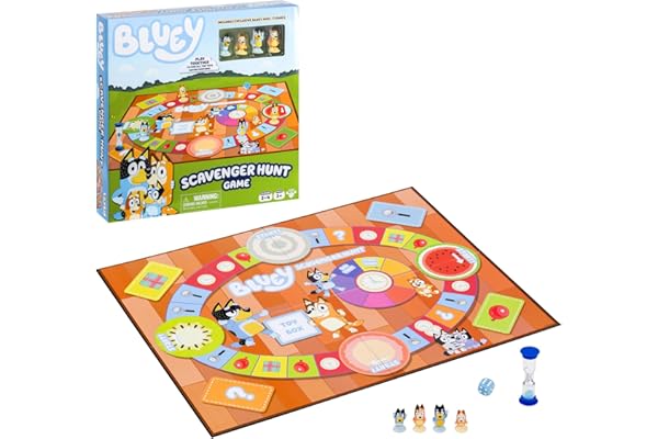 Bluey Scavenger Hunt Game. A Fun Board Game Full of Fun Activities to Perform, Things to Find and Questions to Answer