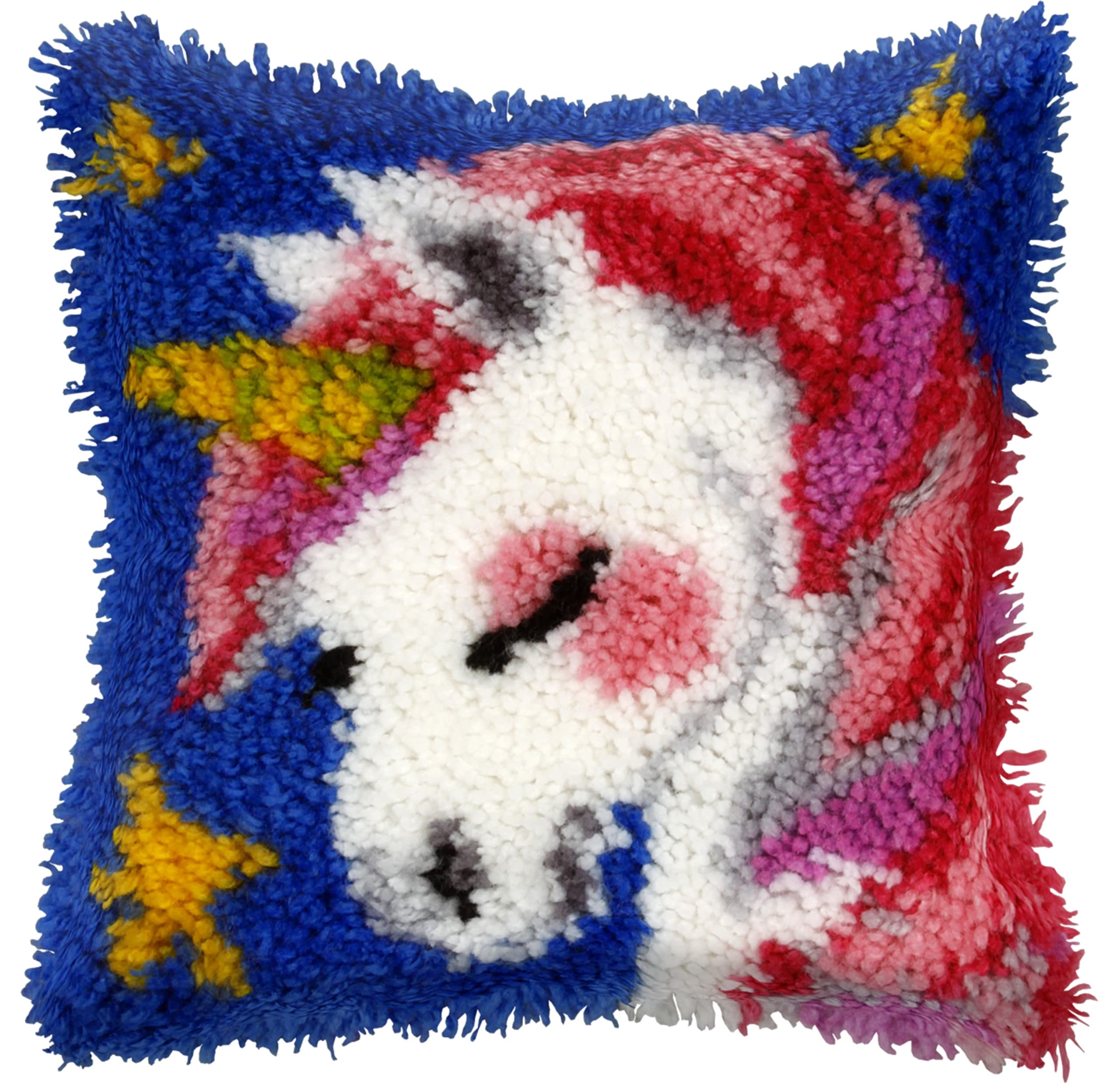 Latch Hook Kit: Cushion: Unicorn