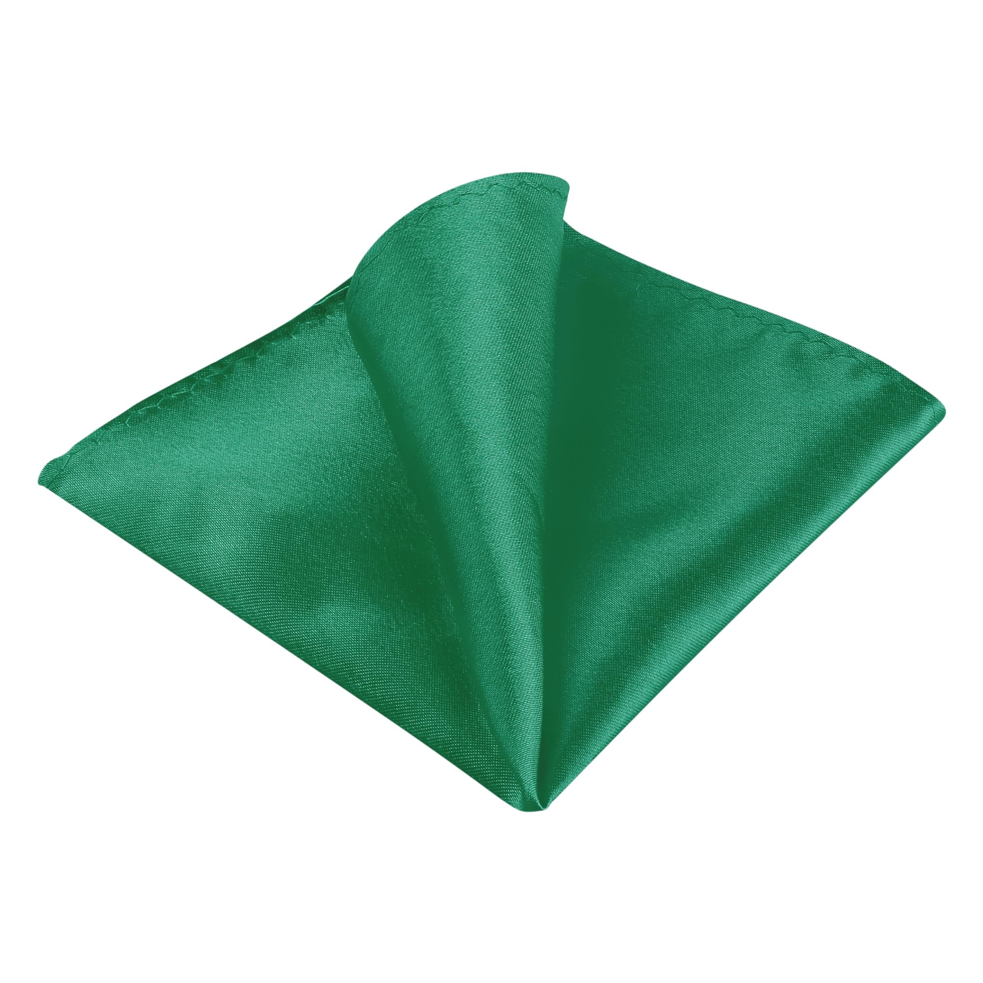 Allegra K Men's Pocket Squares Handkerchiefs Solid Color for Wedding Party One Size Dark Green