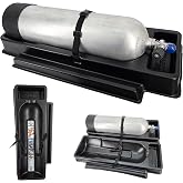 Aquatic Hunt Universal Scuba Tank Transporter - Tank Valve Protection, Non-Slip Pad, Quick Release Strap, Easy Loading/Unloading, Lock Multiple Tanks Together. Safe and Simple for Cars, Trucks, SUV's