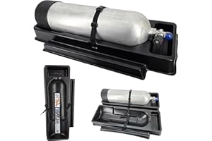 Aquatic Hunt Universal Scuba Tank Transporter - Tank Valve Protection, Non-Slip Pad, Quick Release Strap, Easy Loading/Unloading, Lock Multiple Tanks Together. Safe and Simple for Cars, Trucks, SUV's