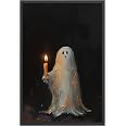 Feelyou Ghost Printed Shower Curtain Set - Halloween Bathroom Decor, Waterproof Polyester (72x72 In)