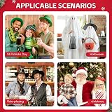 SHIFANQI Green Monster Latex Mask Gloves Santa Hat Christmas Cosplay Adult view 6