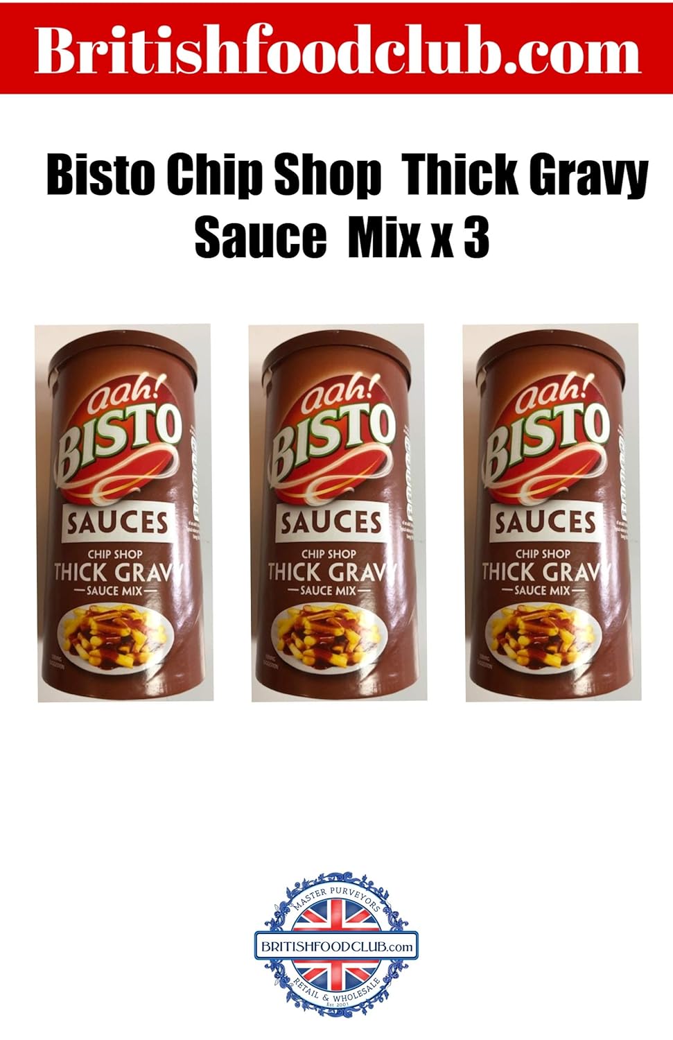 Bundle of 3 Bisto Chip Shop Thick Gravy Granules 300g Expires June 2021 Delivers