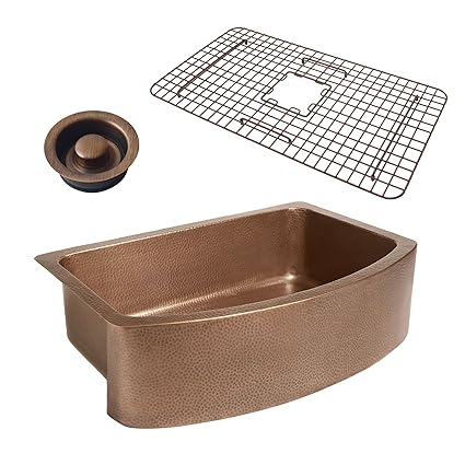 Sinkology Sk304 33b Wg D Copper Kitchen Sink Amazon Co Uk Diy