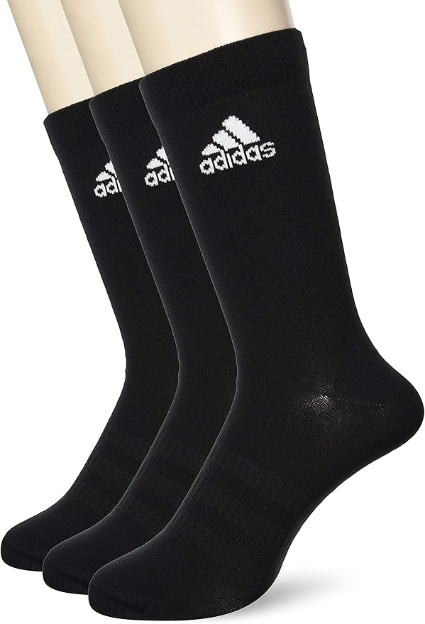 Amazon [アディダス] ソックス クルーソックス 3足組 FXI58 メンズ ブラック/ブラック/ブラック(DZ9394) M