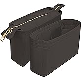 TTdayup Felt Tote Bag organizer with Zipper Small Purse Organizer Insert With 2 Packs fits NeoNoe Series,Black