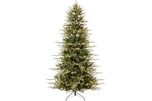 Best Choice Products 7.5ft Pre-Lit Artificial Aspen Slim Christmas Tree, Noble Holiday Décor w/ 2,136 Branch Tips, 2-in-1 Multicolor LED Lights, Cordless Connection, Metal Stand