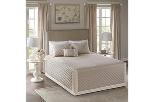 Madison Park Breanna 100% Cotton Fitted Bedspread Classic Traditional Design All Season, Lightweight, Bedding Set, Matching S