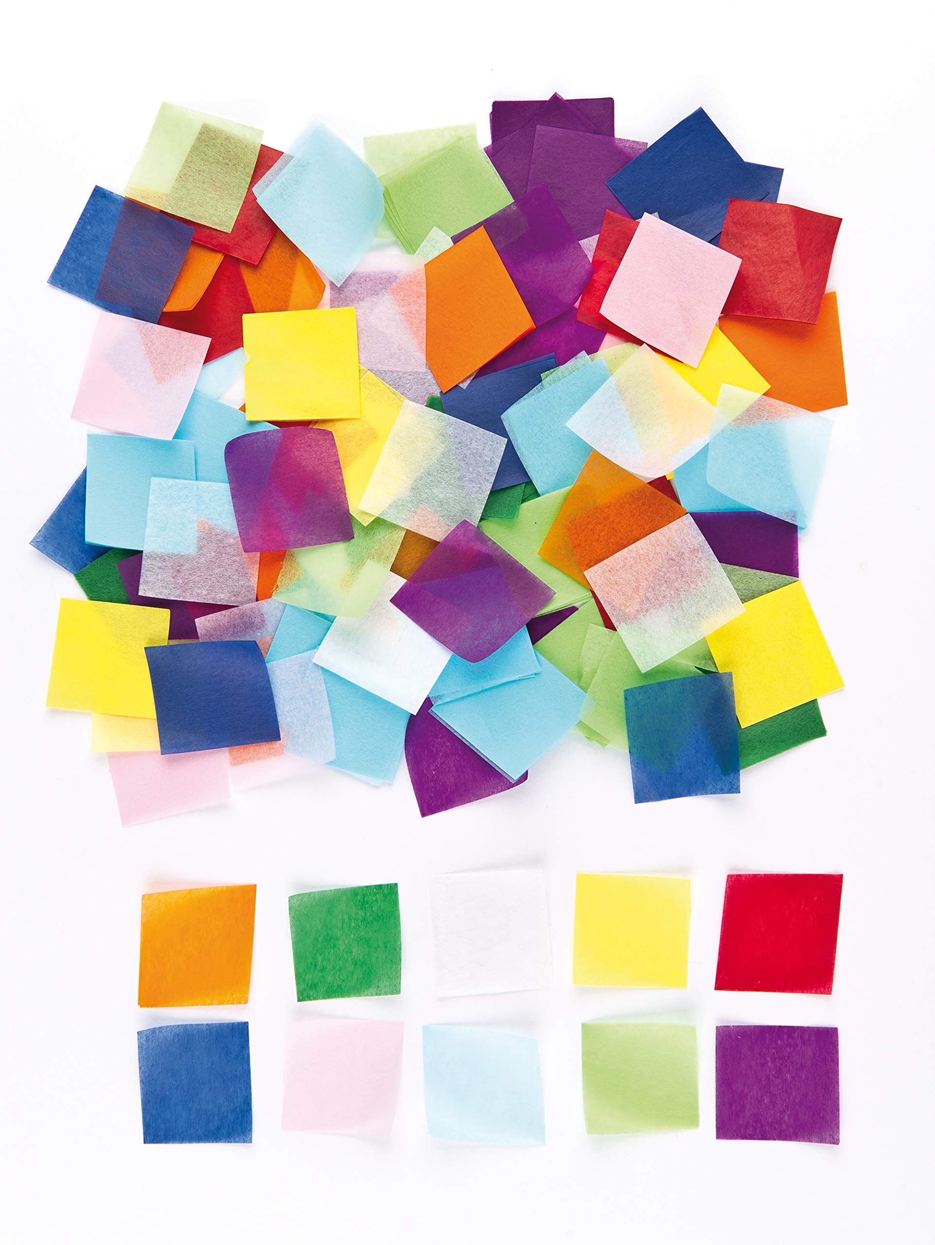 Baker Ross EV2752 Mini Rainbow Tissue Paper Squares (Pack of 4000) Assorted Tissue For Arts & Crafts Fun