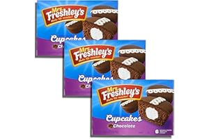 Tribeca Curations | Chocolate Cream-Filled Iced Cupcakes by Mrs. Freshley's Bundled by Tribeca Curations | Box of 6 | Value Pack of 3 (18 Cupcakes Total)