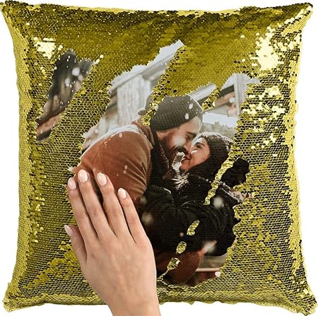 Design My Case Personalised Sequin Cushion Magic Sequin Reveal