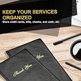 PATIKIL Restaurant Check Presenters 10 Pcs Gold Thank You Guest Check Holder view 6