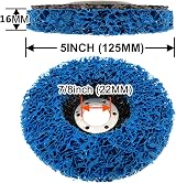 6Pcs 125mm Strip Discs Paint Removal Wheel for Angle Grinder Blue view 6
