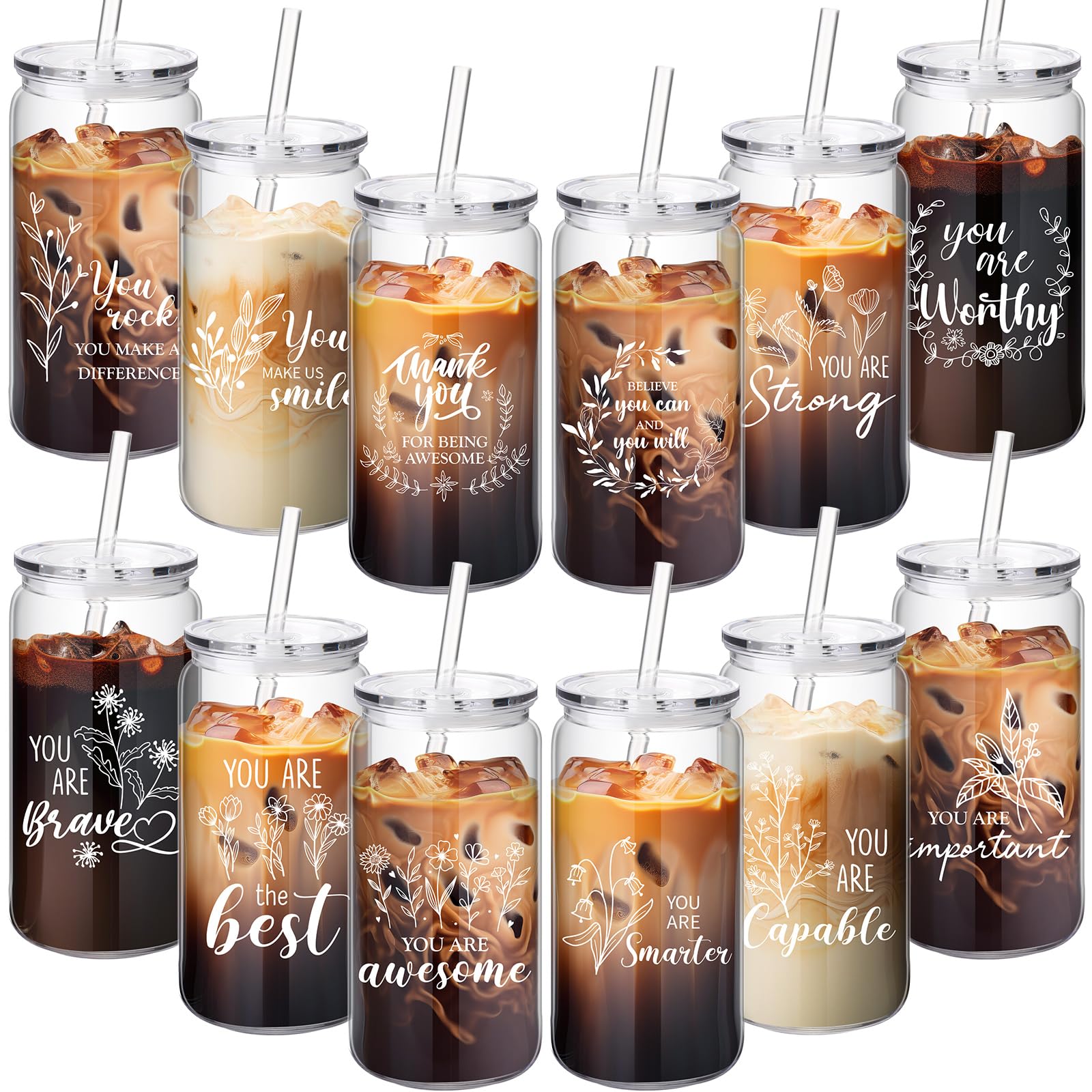 Tioncy 12 Set Employee Appreciation Gifts Bulk 16 oz Christmas Thank ...