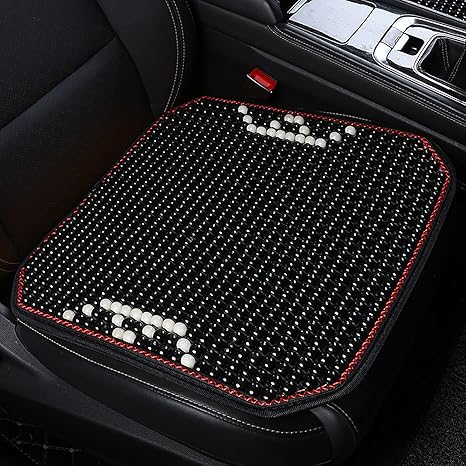 Amazon Co Jp 木製ビーズの車の運転席クッション カートラック用のユニバーサルな自然な緊張マッサージは 運転中に背中が汗をかくのを防ぎます 1個 ホーム キッチン