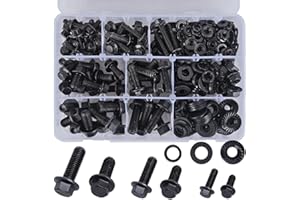 Bolts and Nuts Assortment, GTERNITY Metric Screws Assorted Hex Head Screws Nuts Washers Kit with Wrench, 304 Stainless Steel 