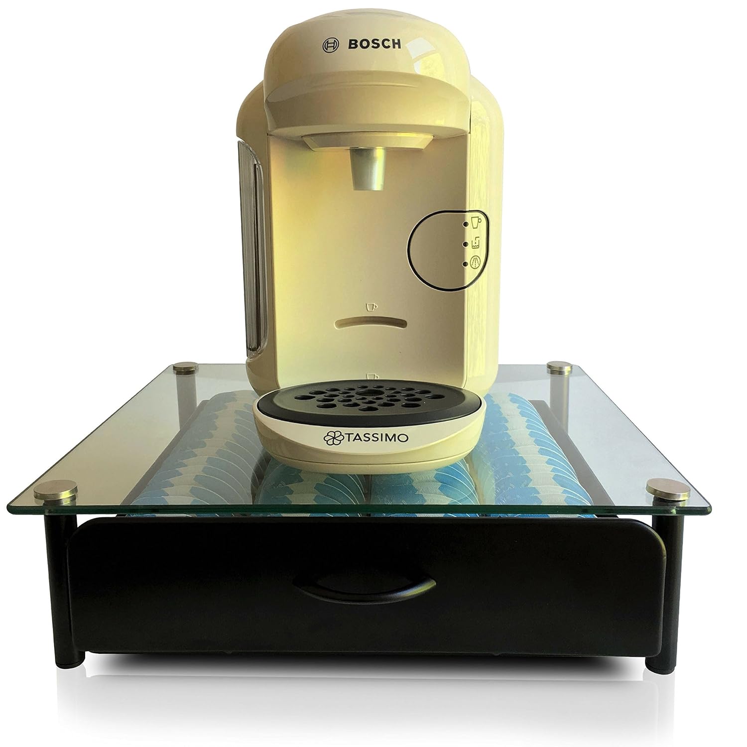 Cafe Concetto Tassimo Pod Holder 64psc Metal Black T Disc Coffee