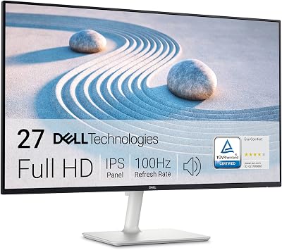 Dell S2725H 27 Inch Full HD IPS Monitor 100Hz 4ms 99% sRGB Built-in Speakers