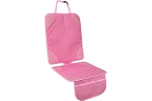 AOKJOY 1 Pack Car Seat Protector for Child Car Seat Car Seat Covers Non-Slip Bottom 2 Mesh Pockets for Baby and Pet Pink