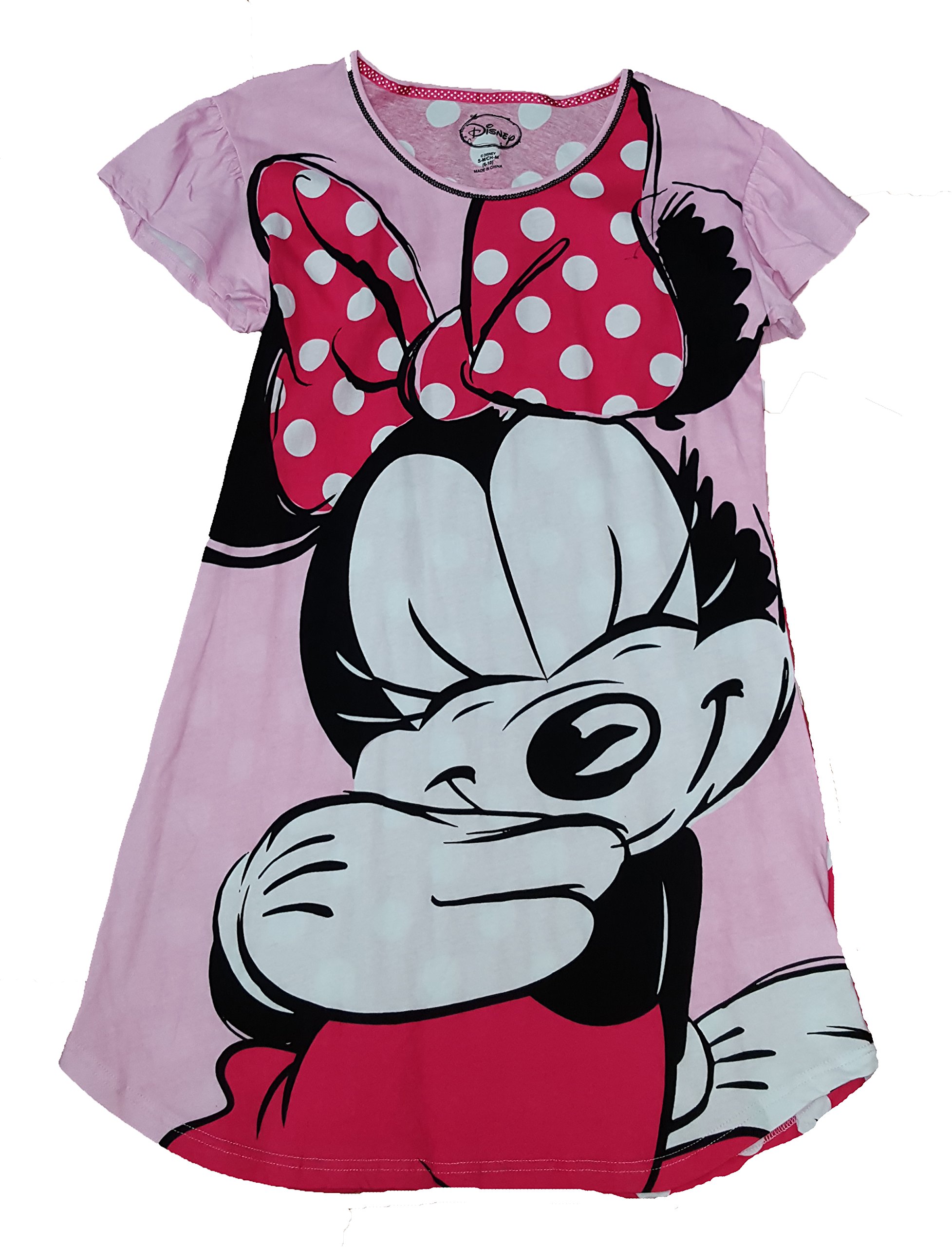Disney Minnie Mouse Pink Nightgown Long Sleep Shirt