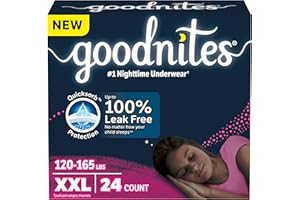 Goodnites Girls' Nighttime Bedwetting Underwear, Size XXL (120-165 lbs), 24 Ct, Packaging May Vary