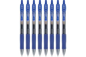 Pilot G2 Premium Gel Roller Pens, Fine Point 0.7 mm, Blue Ink Pens Fine Point, Pack of 8 - Ideal for School, Journaling, and Office Writing