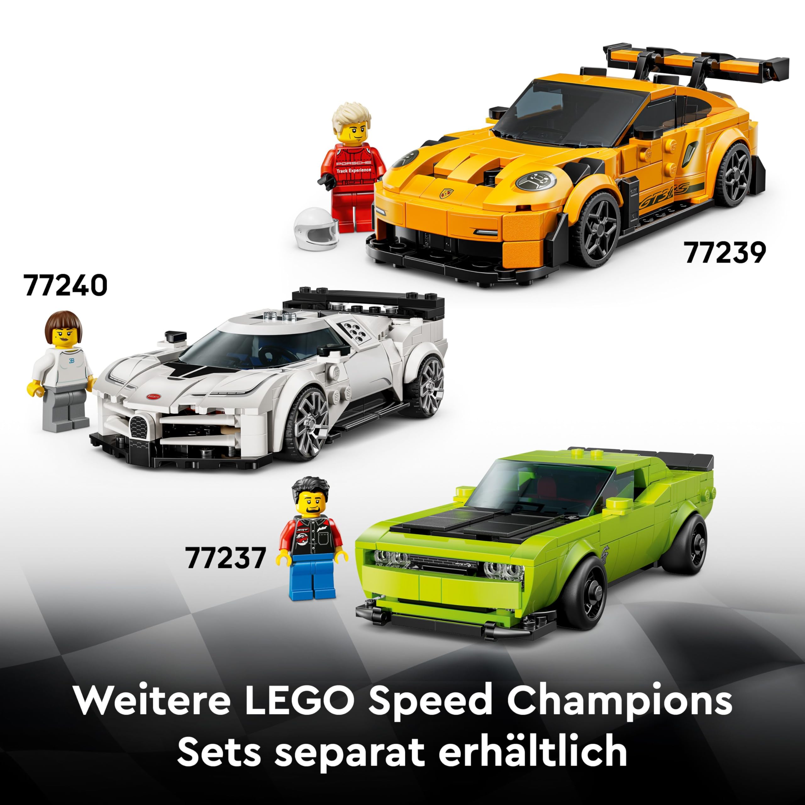 LEGO Speed Champions Lamborghini Revuelto und Huracán STO Auto Set mit 2 Rennwagen und 2 Fahrer Minifiguren - Spielzeug für Auto Fans - Kreatives Geschenk für Jungen ab 9 Jahren - 77238 7