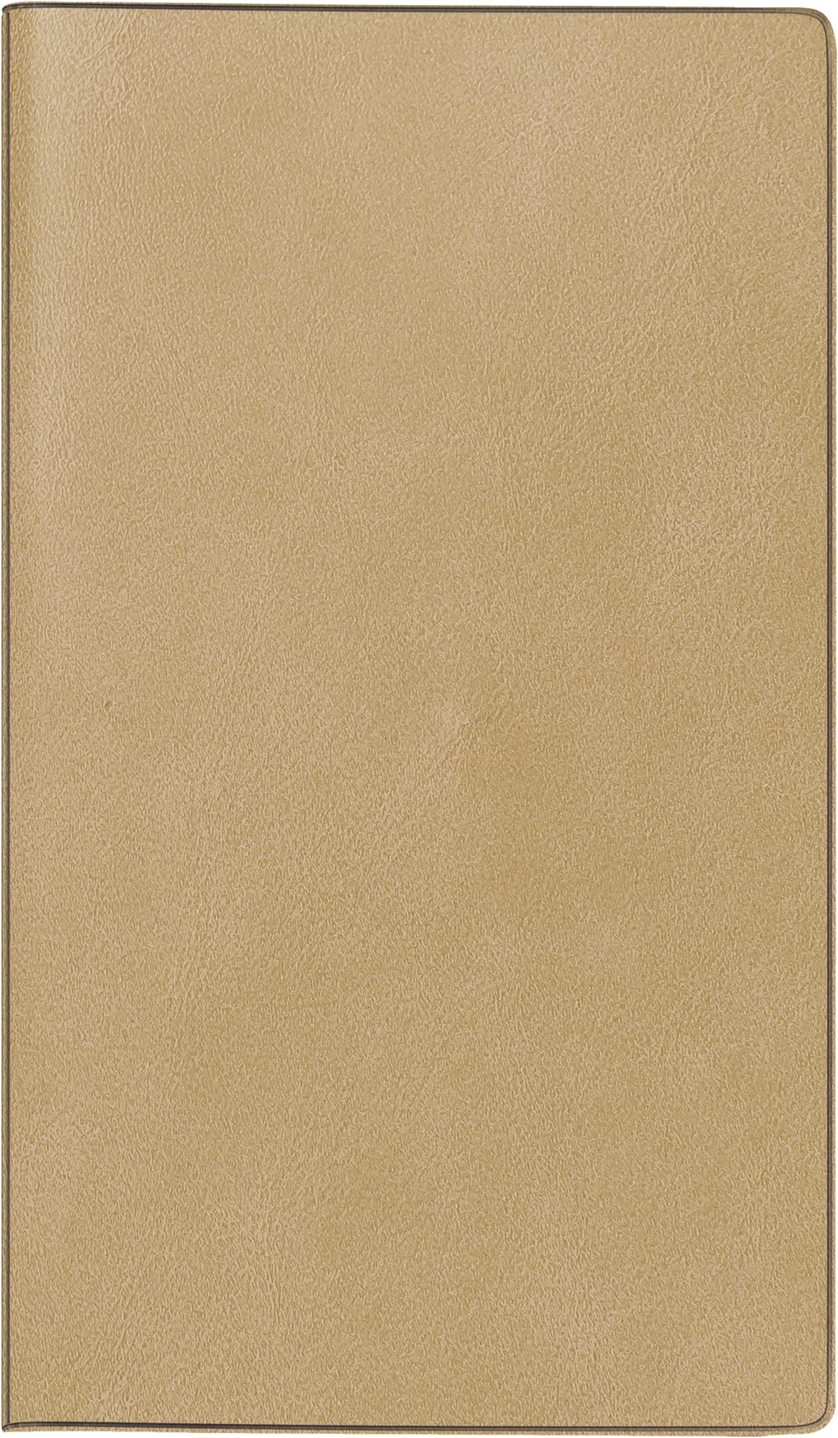 rido/idé Pocket Diary Model Mini Planner d 15 (2025), 2 Pages = 1 Month, A6, Faux Leather Cover, Light Brown