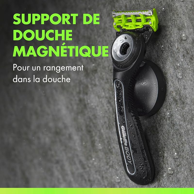 Labs Body + Intimate Rasoir Intime Homme, 3 Cartouches, Noir – Conçu pour le Rasage du Corps et du Pubis, Lames avec une Barre Anti-Poils Incarnés et Irritation, Manche Facile à Gripper