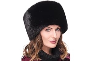 Futrzane Siberian Cossack Hat - Russian Fur Hats for Women - Fluffy Winter Hat
