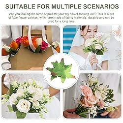 EXCEART 50pcs Artificial Flower Calyxes Fabric Rose