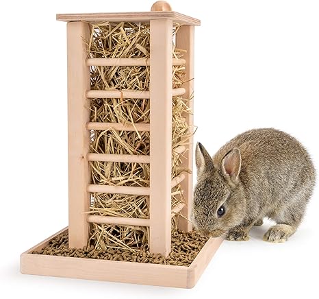 Amazon Com Andwe Hay Feeder Less Wasted Wooden Food Feeding Rack